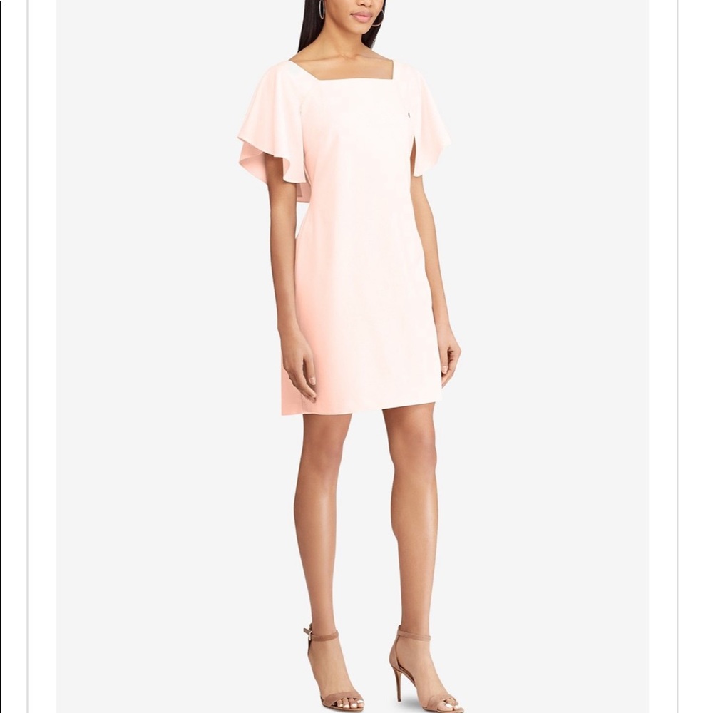✅American Living Dreamy Blush Flutter Sleeve Dress